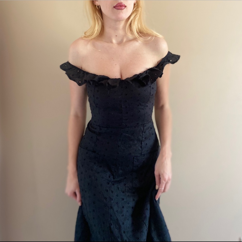 Reformation off the shoulder midi dress